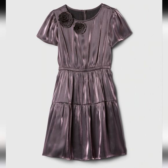 GAP Kids Shine Satin Dress (6-7 YEARS) - Picture 2 of 5
